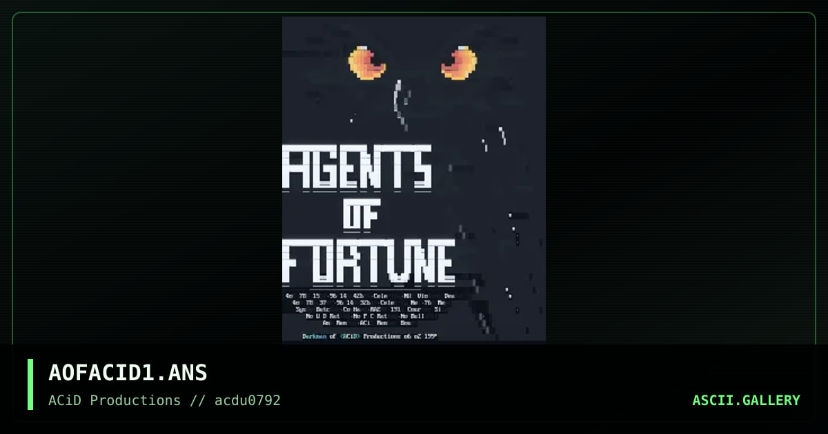 AOFACID1.ANS, by darkman, 1992