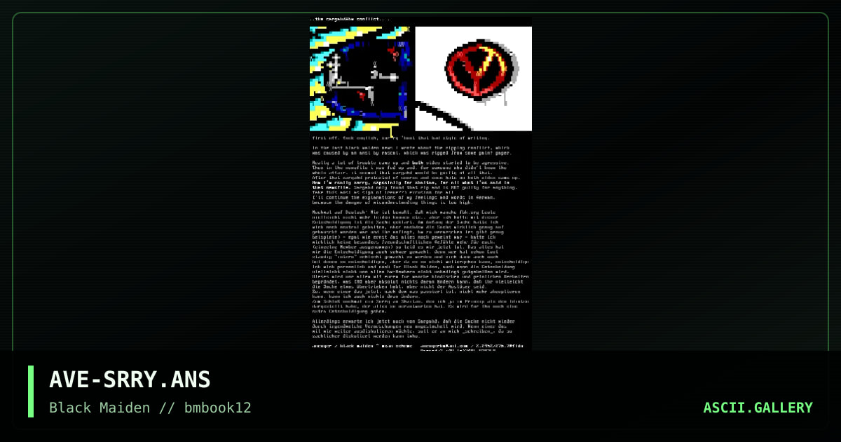 the sargahd&bm conflict, by avenger, 1997
