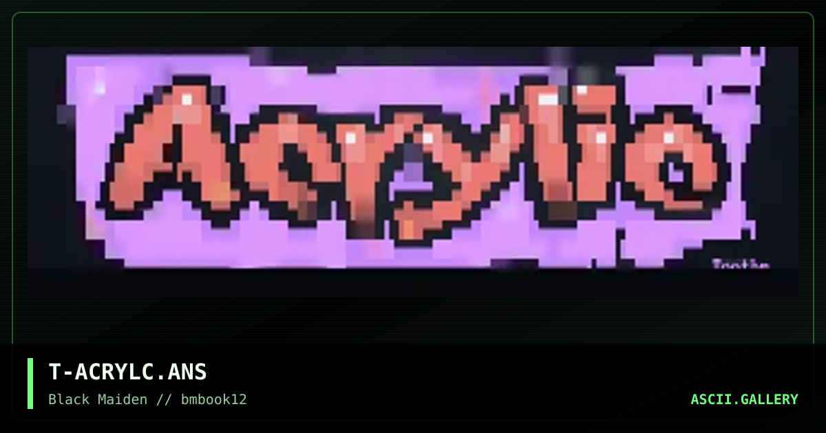 acrylic logo, by toot, 1997