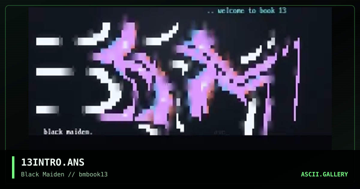 book #13, by avenger, 1997