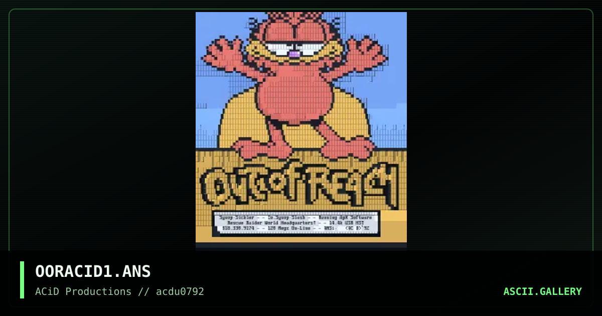 OORACID1.ANS, by jed, 1992