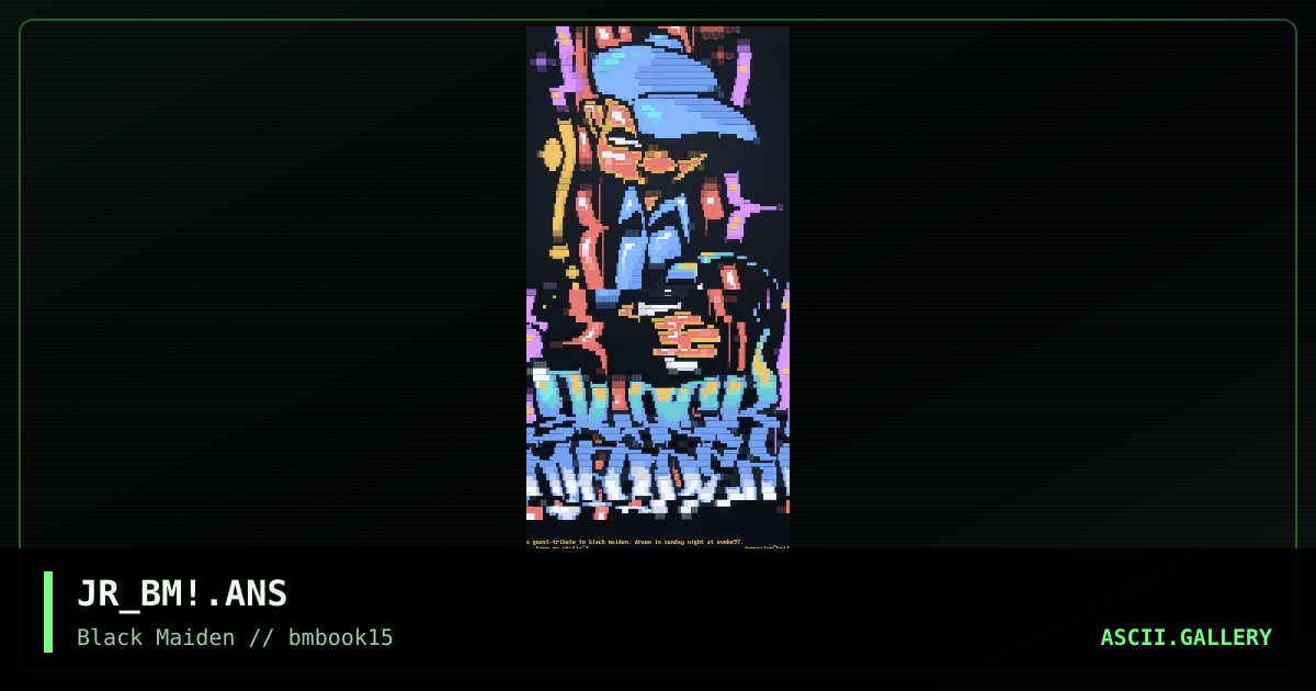 black maiden., by jerusalem, 1997