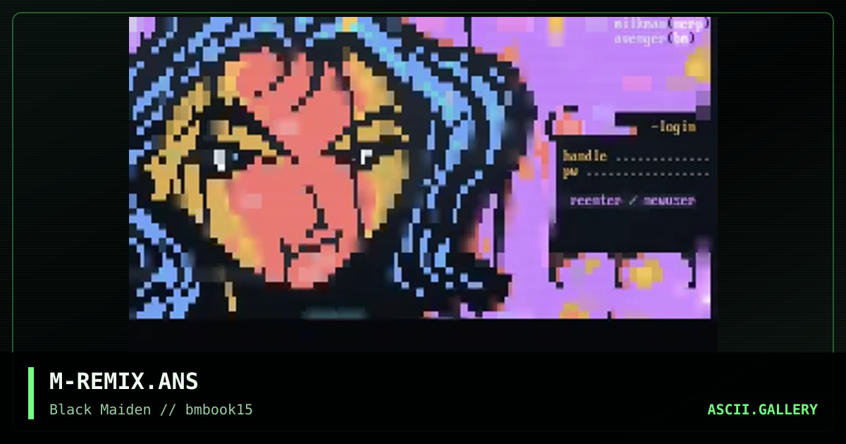 remix of milk's ansi, by milkmang, avenger, 1997