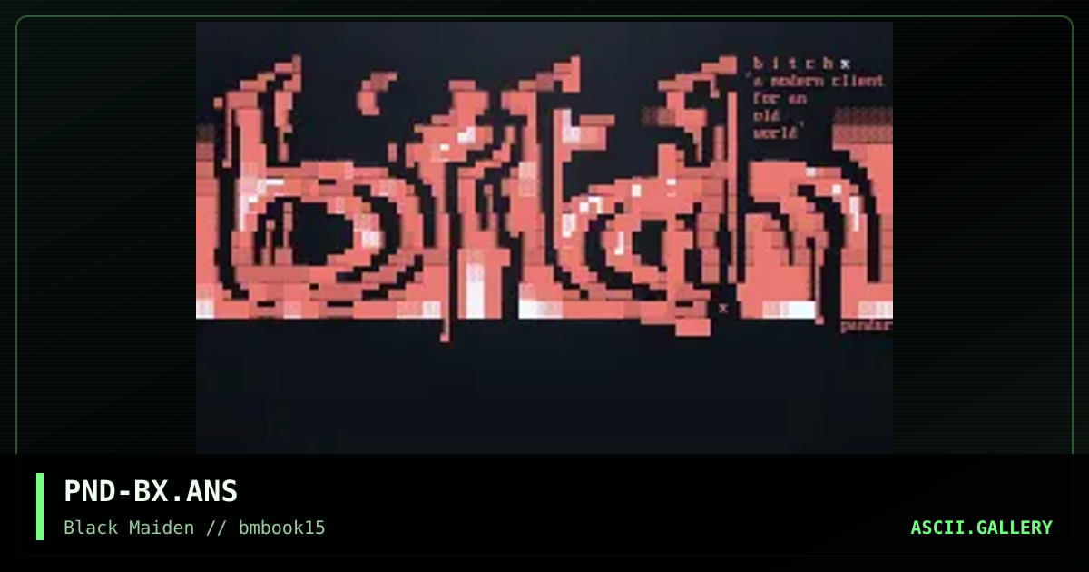 bitchX, by pandur, 1997