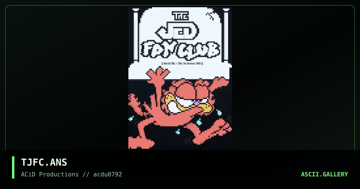 TJFC.ANS, by jed, 1992