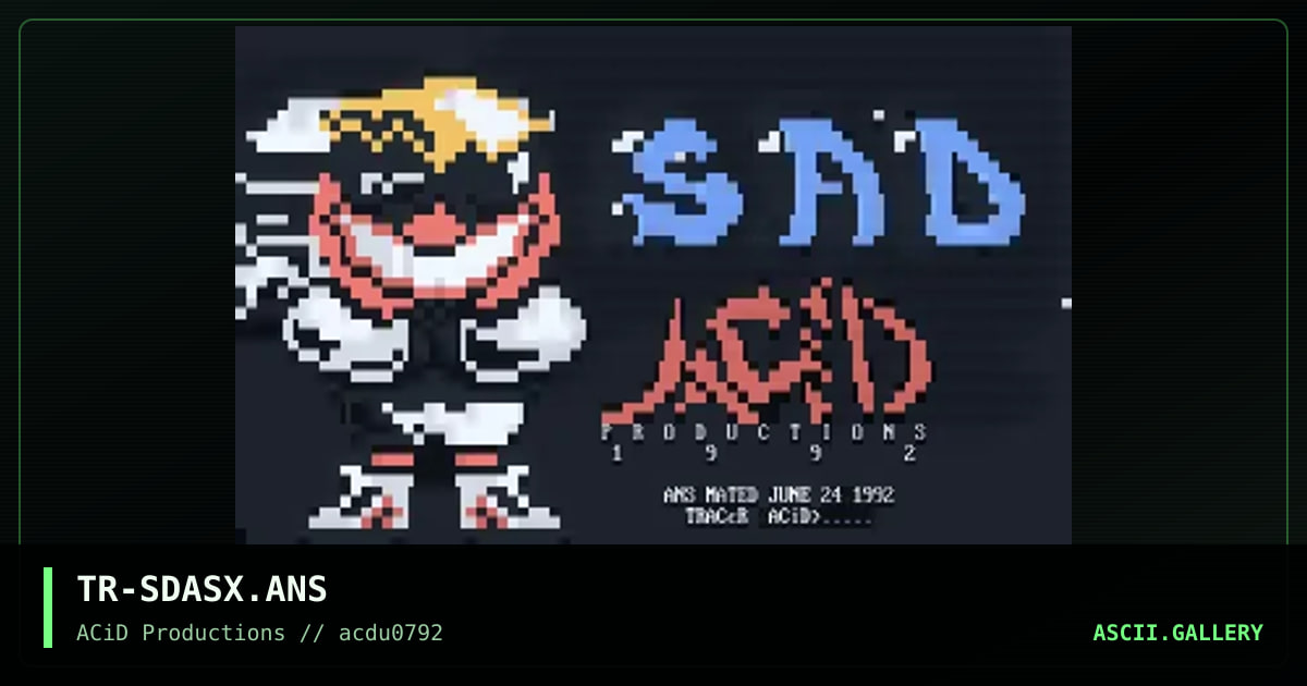 TR-SDASX.ANS, by tracer, 1992