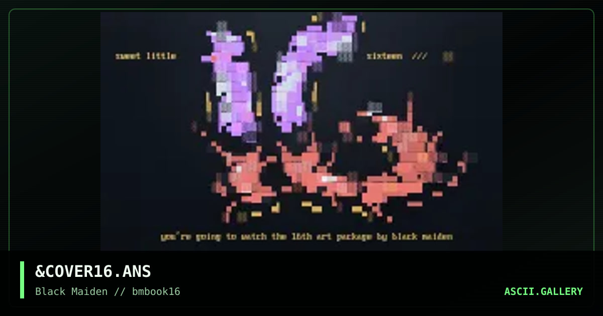 welcome to book 16, by black maiden, 1998