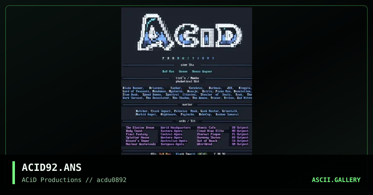 ACID92.ANS, by acid, 1992