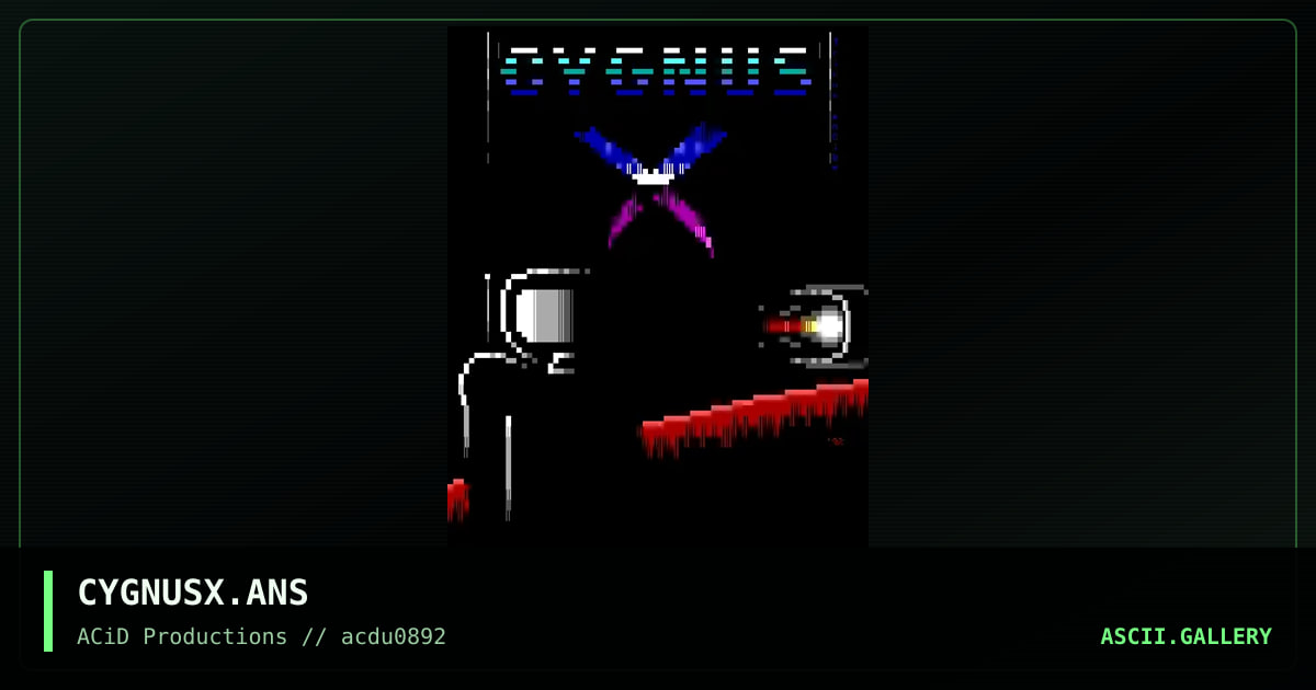 CYGNUSX.ANS, by triton, 1992