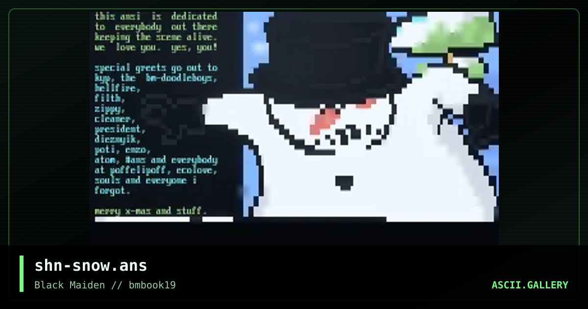 snowman, by shine, 1999