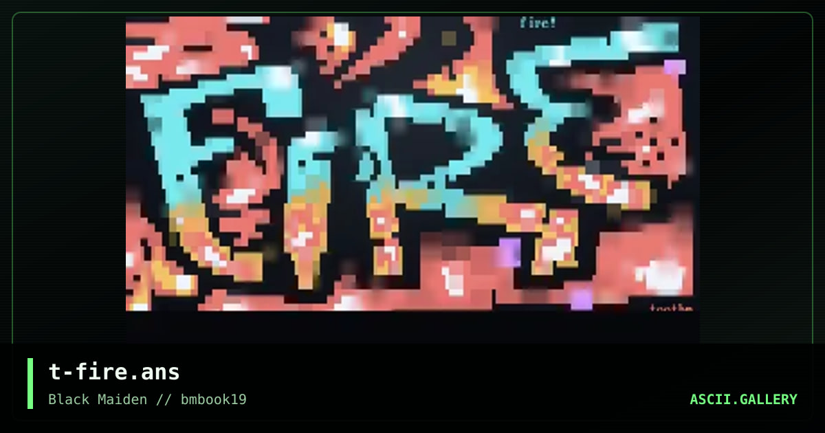 fire, by toot, 1999