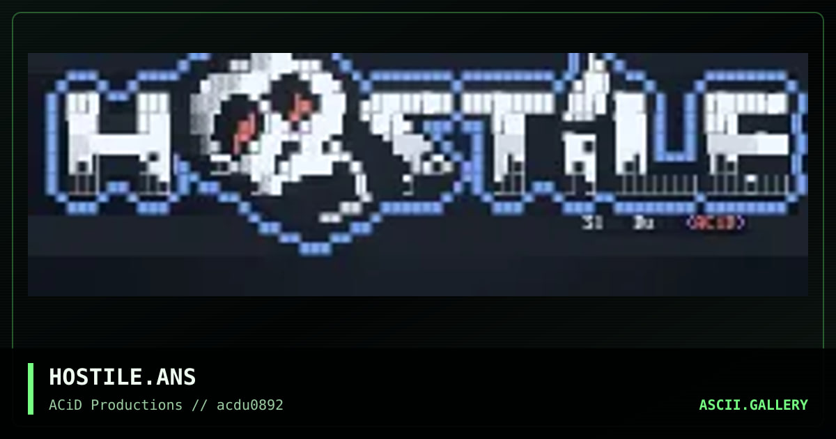 HOSTILE.ANS, by slam dunk, 1992