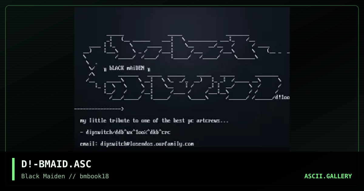 black maiden, by dipswitch, 1998