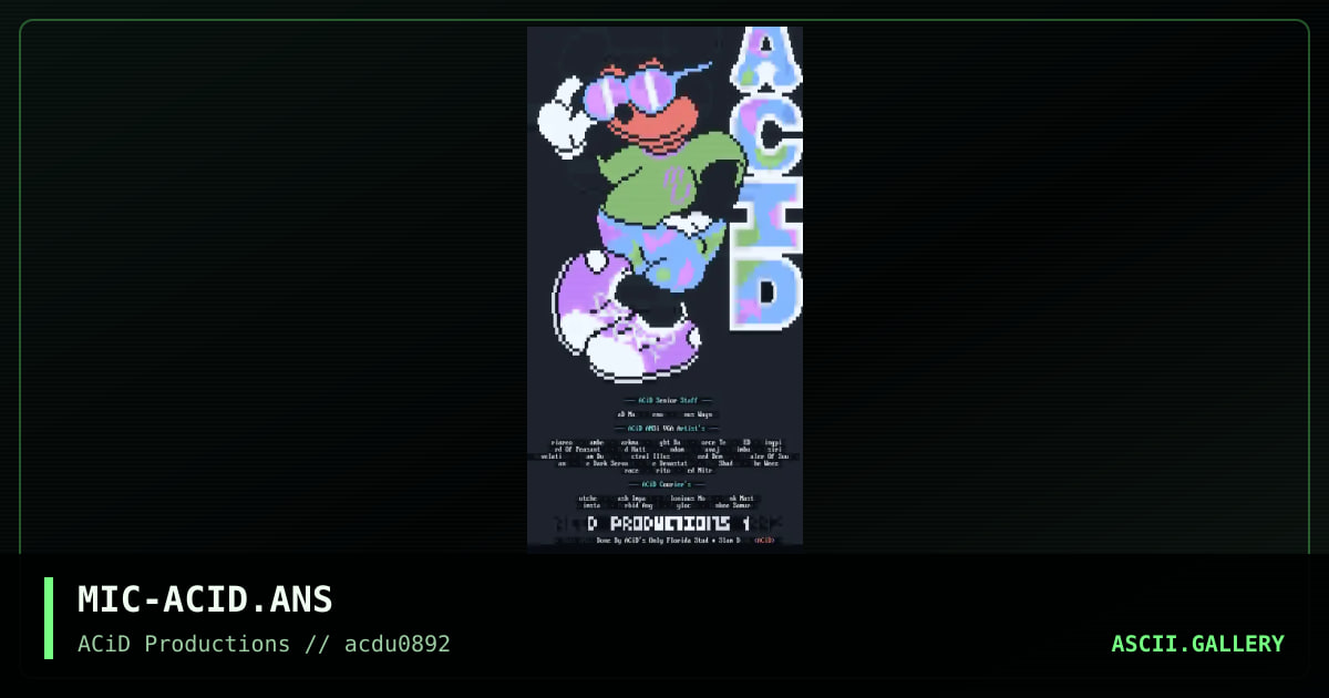 MIC-ACID.ANS, by slam dunk, 1992