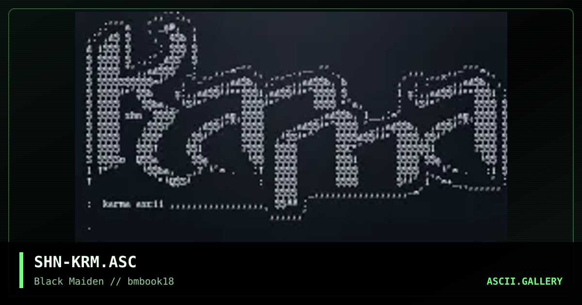 karma logo, by shine, 1998
