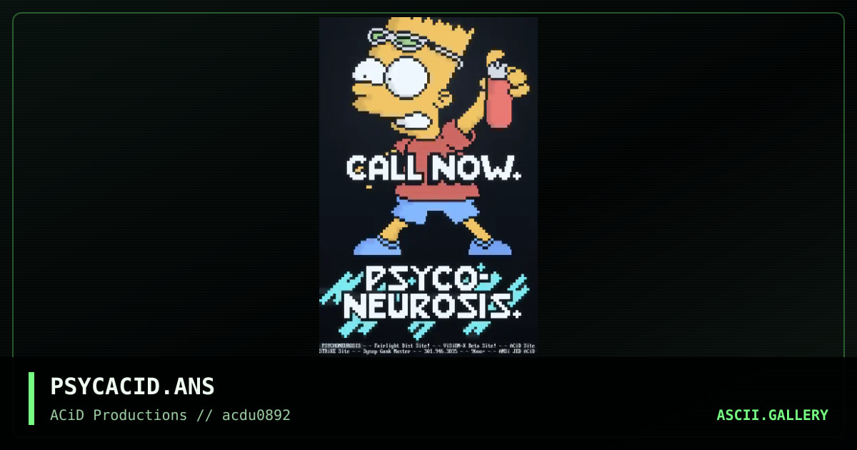 PSYCACID.ANS, by jed, 1992