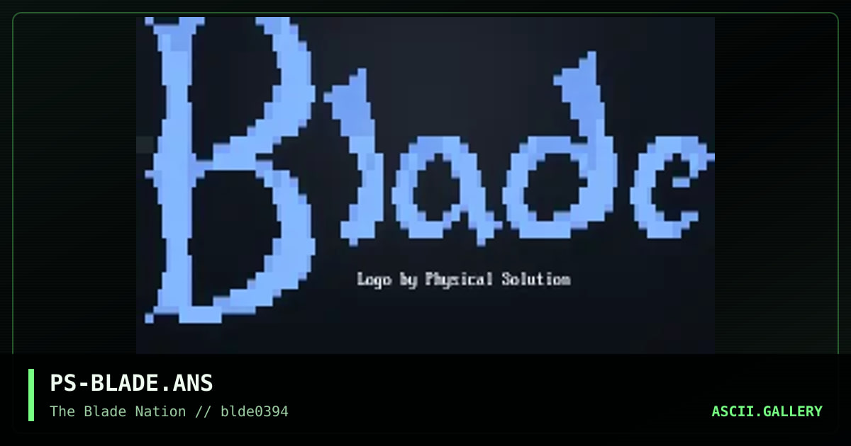 PS-BLADE.ANS, by physical solution, 1994