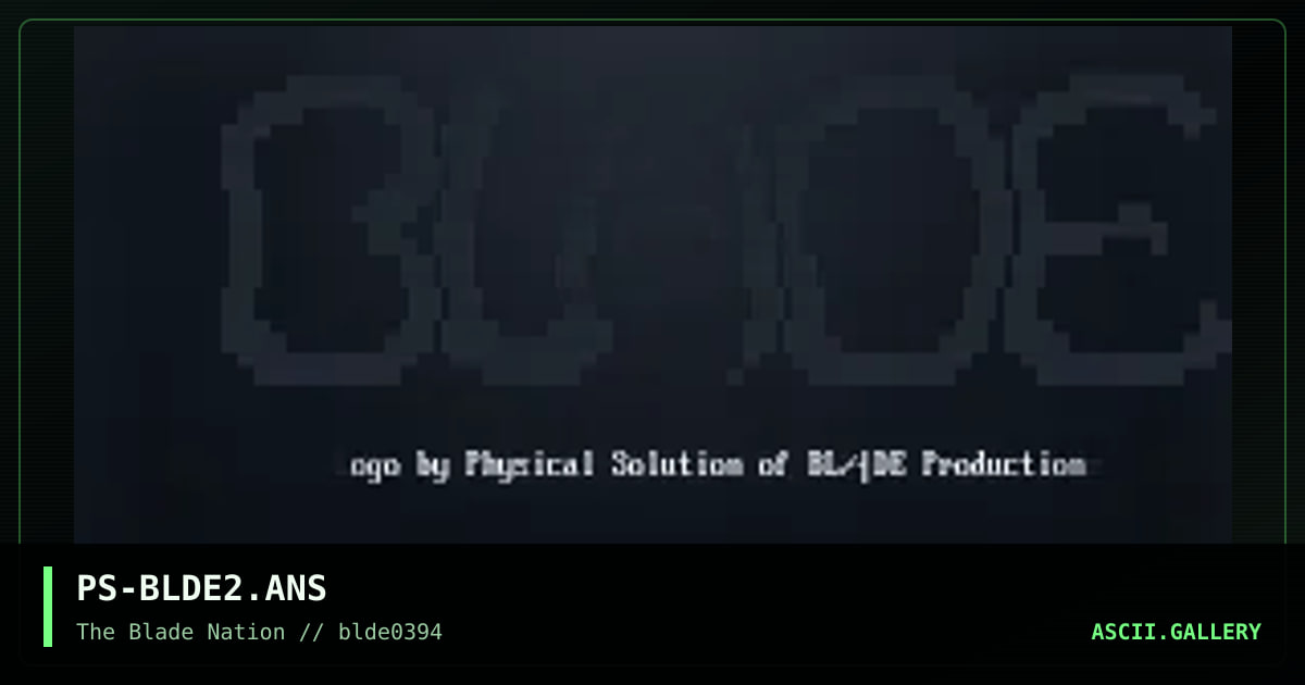 PS-BLDE2.ANS, by physical solution, 1994