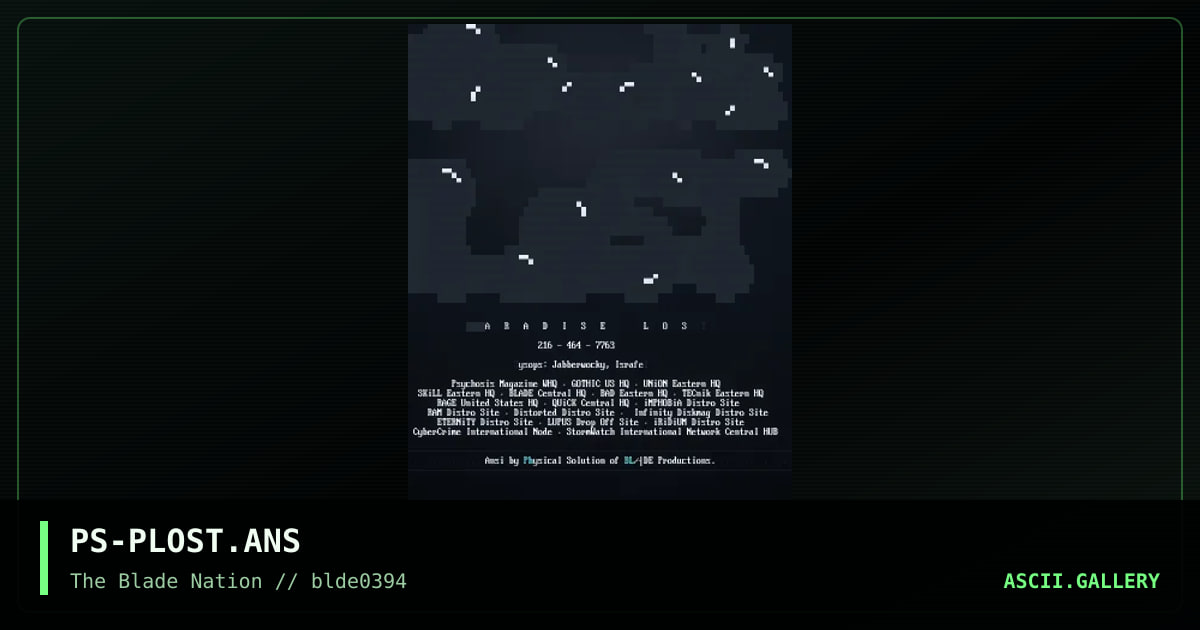 PS-PLOST.ANS, by physical solution, 1994