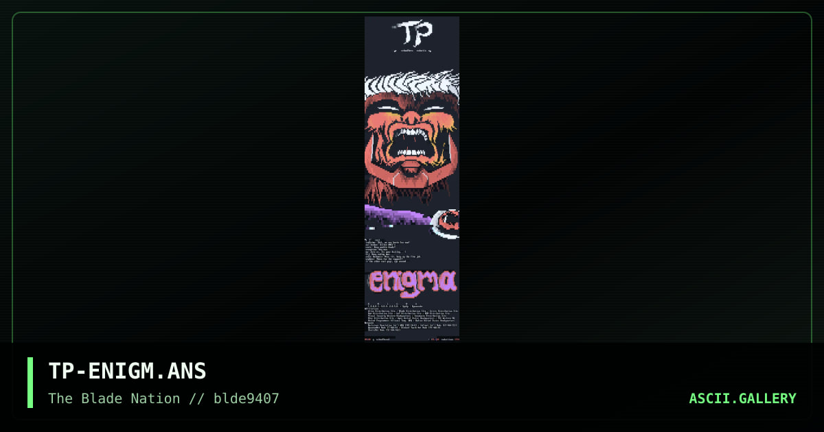 TP-ENIGM.ANS, by technophreak, 1994