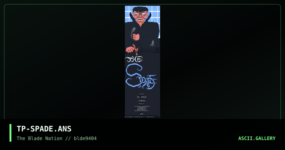 TP-SPADE.ANS, by technophreak, 1994