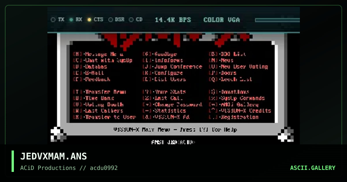 JEDVXMAM.ANS, by jed, 1992