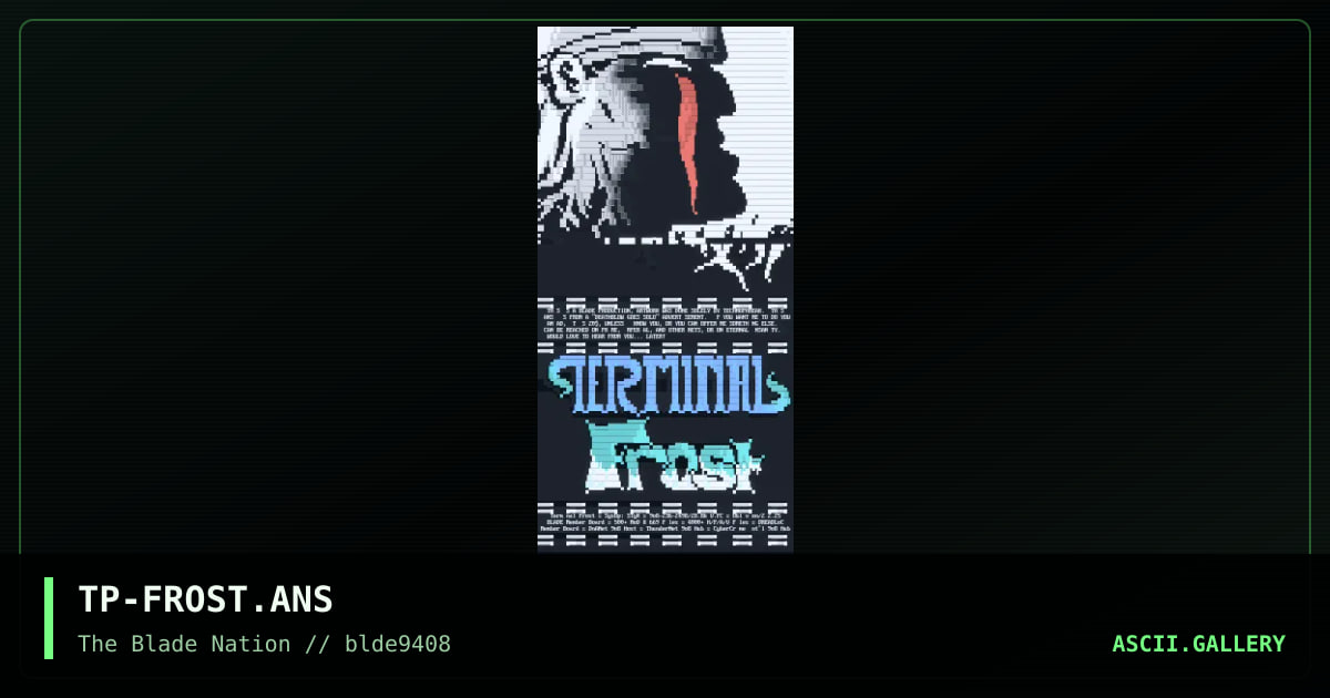 TP-FROST.ANS, by technophreak, 1994