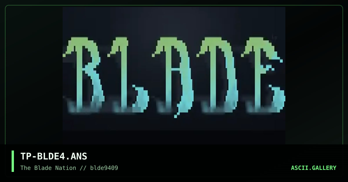 Blade Logo, by technophreak, 1994