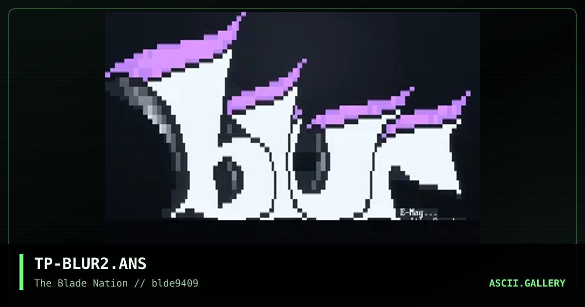 Blur Magazine Logo, by technophreak, 1994
