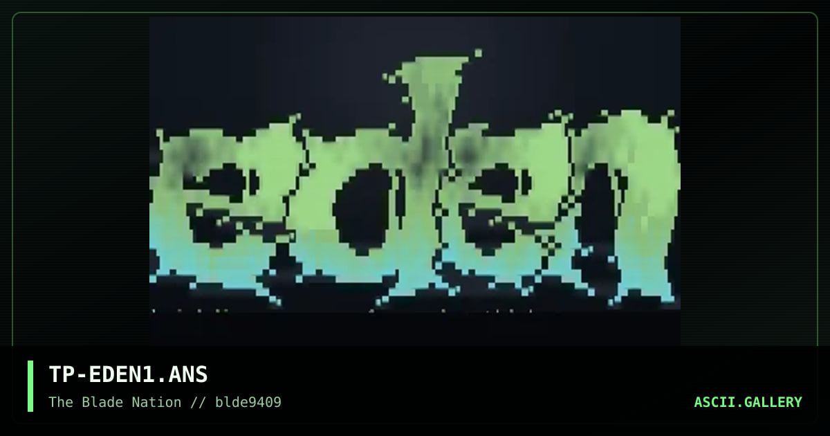 Eden Logo/Ad, by technophreak, 1994