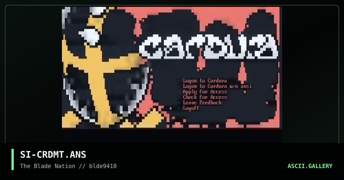 Cardura Matrix Ansi, by silence, 1994