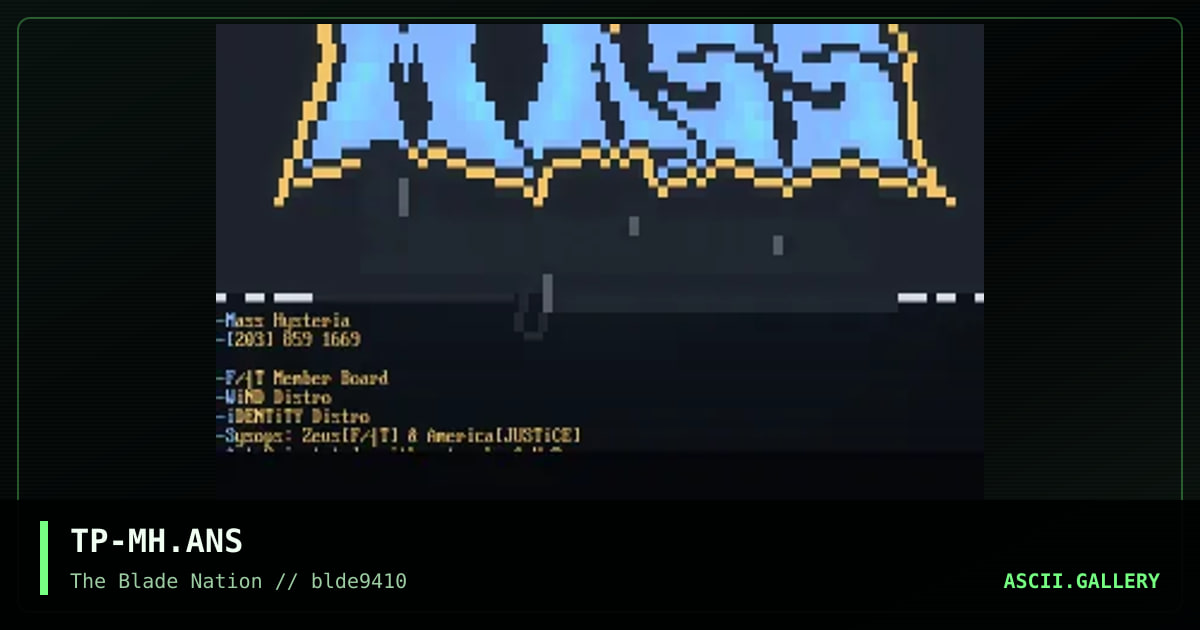 Mass Hysteria, by technophreak, 1994