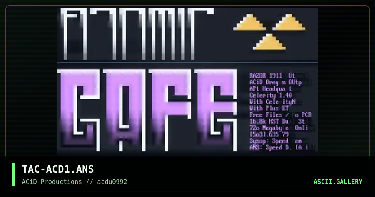 TAC-ACD1.ANS, by speed demon, 1992