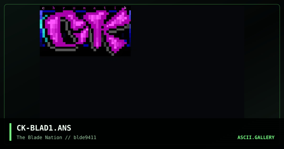 Blade Advertisement, by chromatik, 1994