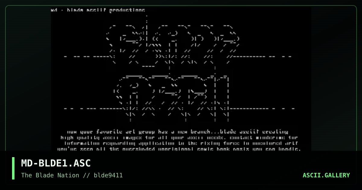 Blade ASCII!, by mass destruction, 1994
