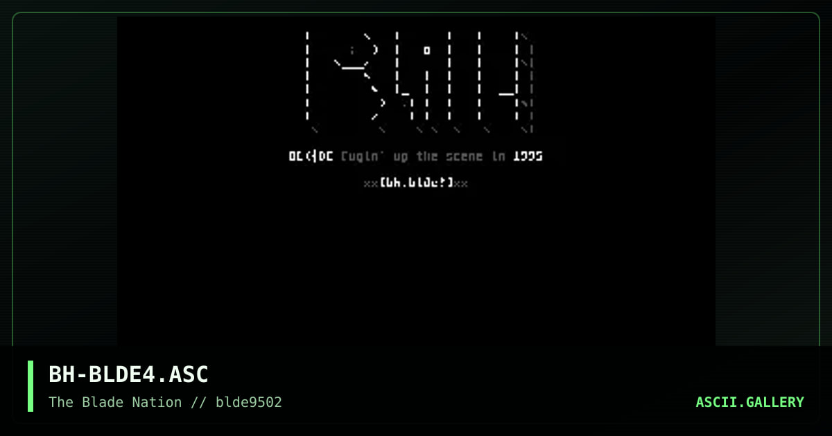 blade logo, by biohazard, 1995