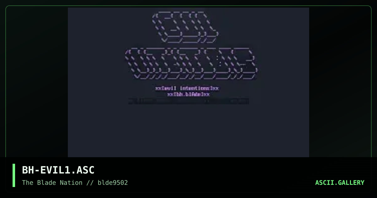 evil intentions logo, by biohazard, 1995