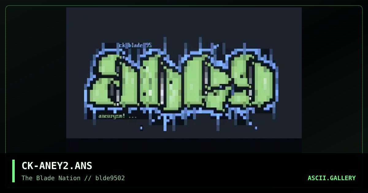 aneurysm logo, by chromatik, 1995