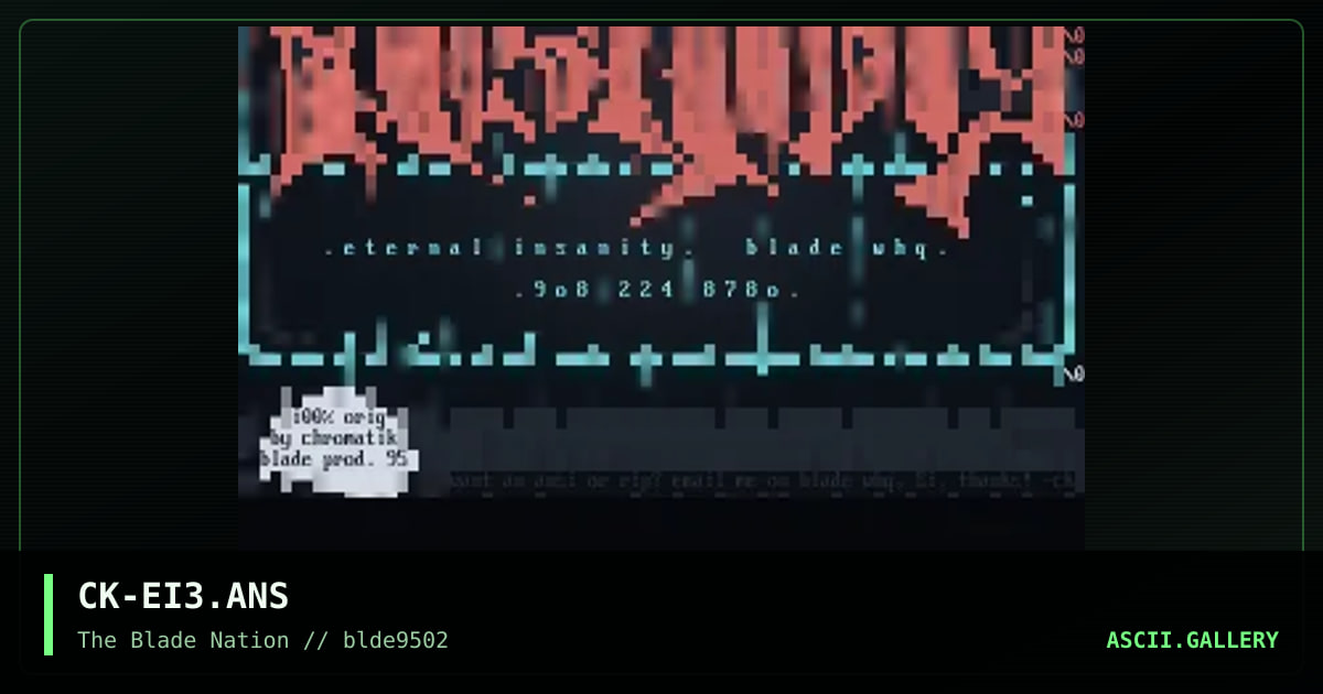 eternal insanity!, by chromatik, 1995