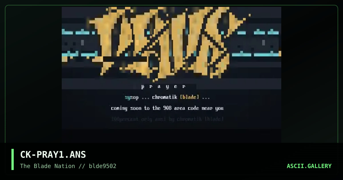 prayer! coming soon!, by chromatik, 1995