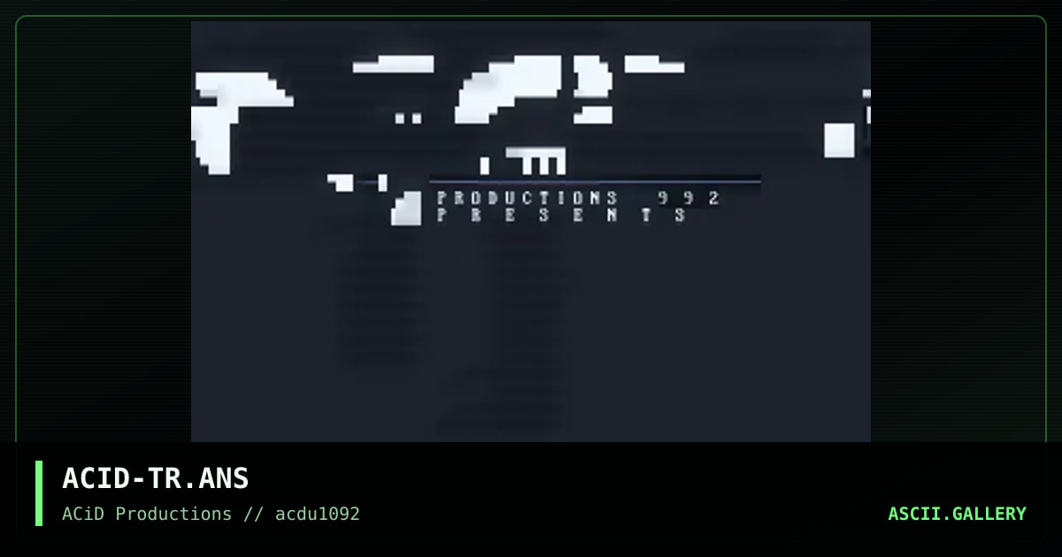ACID-TR.ANS, by tracer, 1992