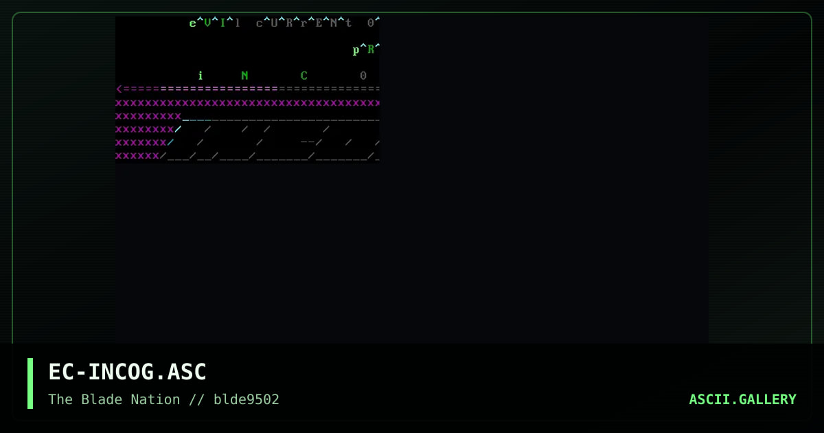 incognito logo, by evil current, 1995
