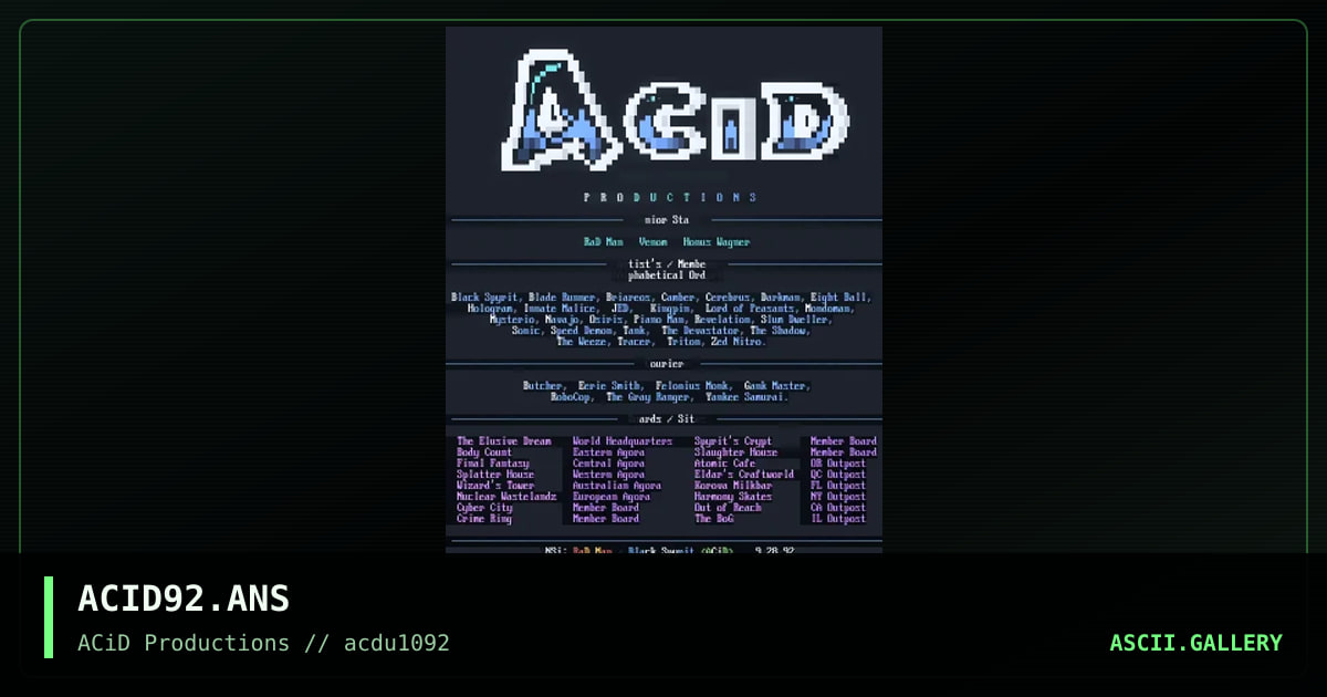 ACID92.ANS, by acid, 1992