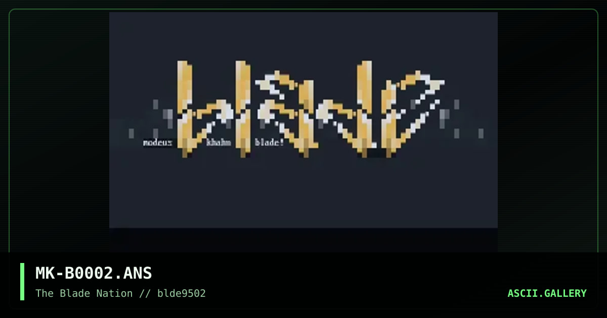 blade logo, by modeus khahn, 1995