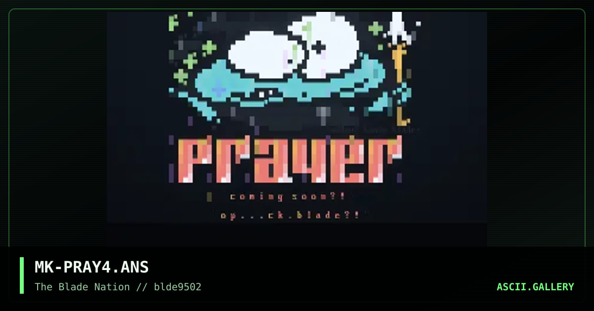 prayer logo!, by modeus khahn, 1995