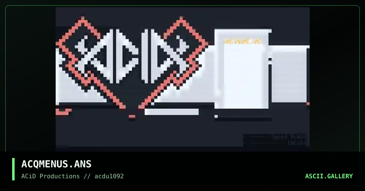 ACQMENUS.ANS, by speed demon, 1992