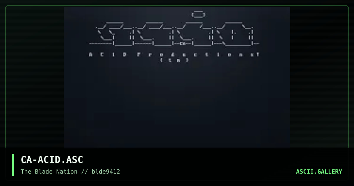 Acid Logo, by cable, 1994