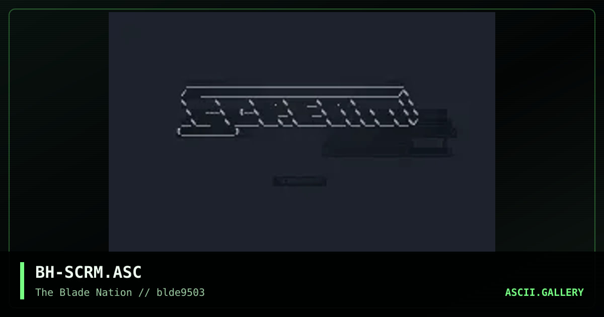 scream network logo, by biohazard, 1995