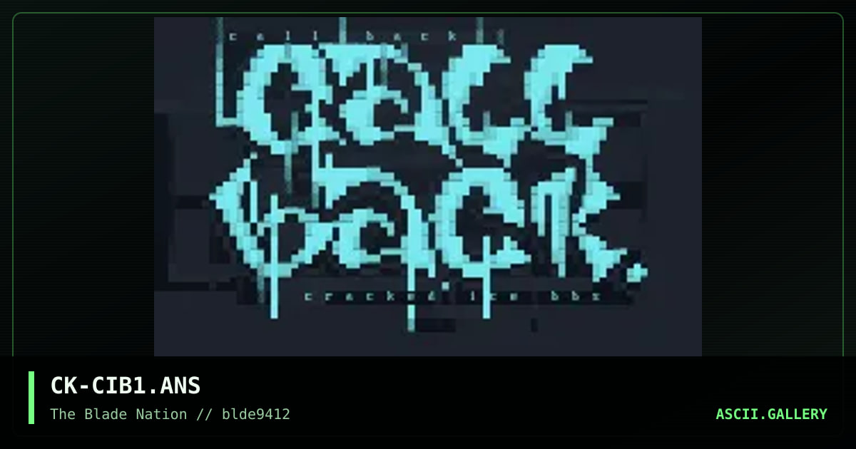 Cracked Ice BBS Logoff, by chromatik, 1994