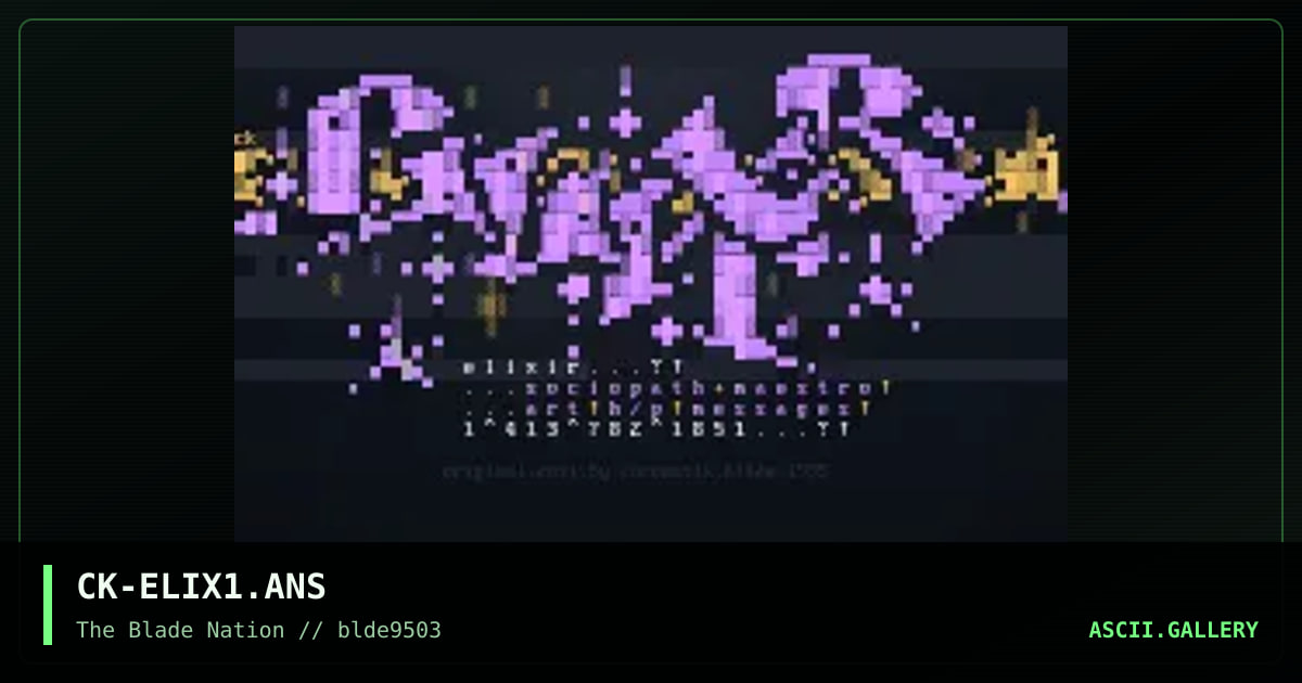 elixir!, by chromatik, 1995